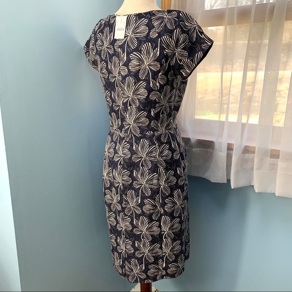 NWT J. Crew Floral Basketweave Short Sleeve Dress - Picture 5 of 9